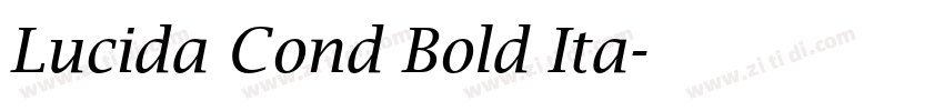 Lucida Cond Bold Ita字体转换